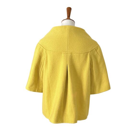 Ellen Tracy Yellow 60s-Inspired Swing Jacket – Wool Blend, Size 6 (S–M) - Picture 2 of 5
